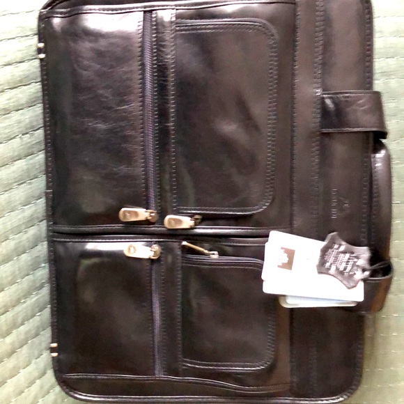 15.6 Laptop/tablet briefcase MANCINI LEATHER - New on case - Picture 4 of 8